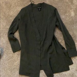 Dark green merino wool cardigan